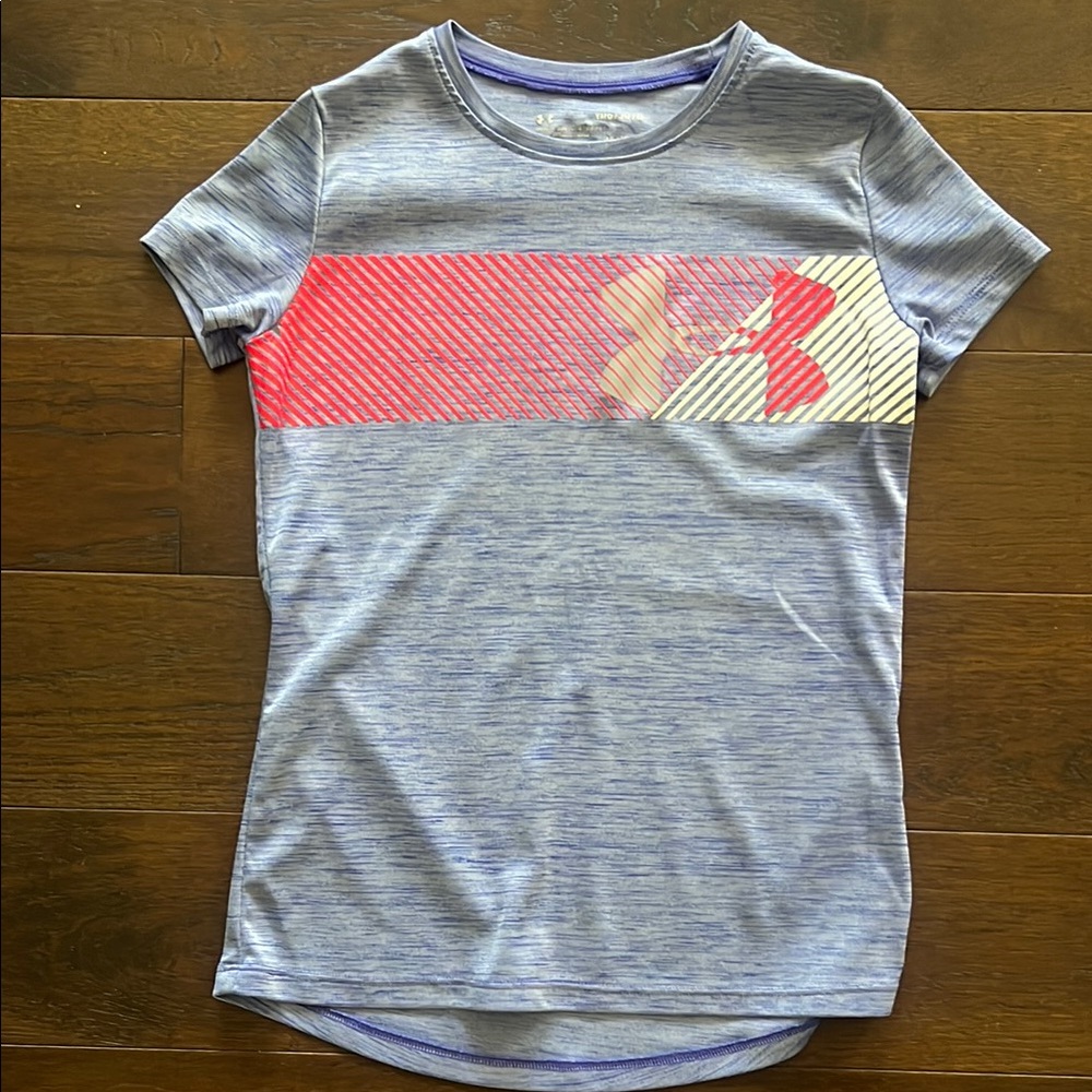 Under Armour pink and purple Short Sleeve Tee